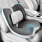 2 in1 Truck Seat Cushion and Lumbar Support Pillow Memory Foam Car Seat Cushion with Adjustable Strap for Truck Driver Long Drives, Fits Semi Truck Seat,Car,Office&Gaming Chair(Grey) - color: Grey