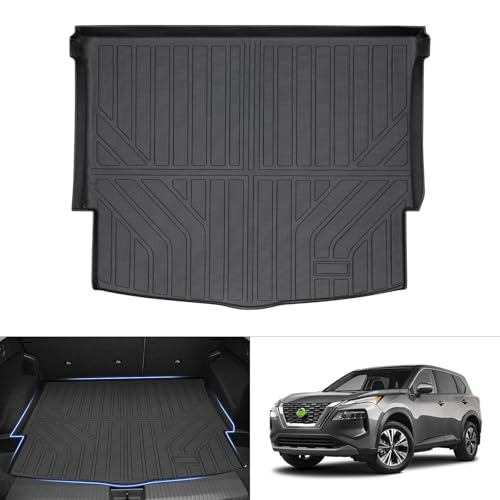 Cargo Mat for Nissan Rogue S | SV | SL 2021-2025 2026 (No Sport Model) Cargo Liner TPE All Weather Trunk Mat for Nissan Rogue Accessories - size: 5)Nissan Rogue 2021-2026 (No Sport Model)