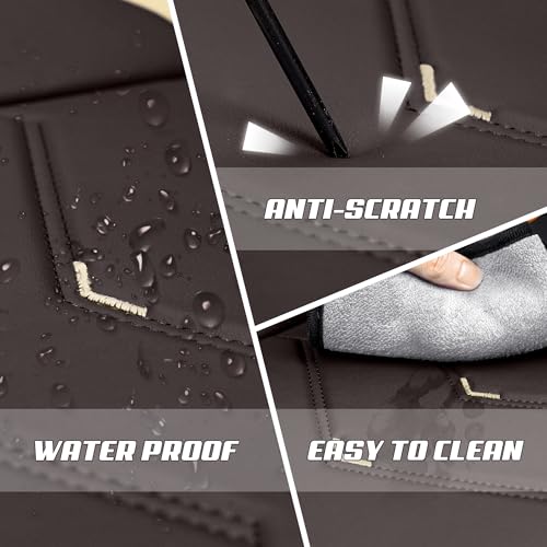 Car Seat Covers Fit for Honda 2000-2026, Stylish Sport Seat Covers, Waterproof Wear-Resistant Premium Nappa Leather Car Seat Covers.(Full Set with Pillow/Coffee Color)