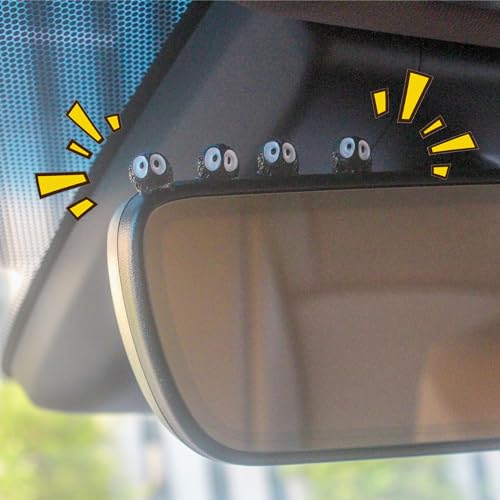 Mevodeata 20 Pcs Cute Soot Sprite Car Decor Rearview Mirror Accessories - Cute Decor for Car Home and Office Gifts - color: Black-20