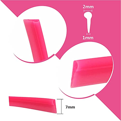 TIKUN TECH Pink Car Interior Decorative Molding Door Panel Dashboard Gap Trim Strip (25Ft) - size: 25ft