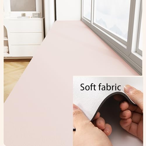 Window Sill Mat, Narrow Dustproof Window Sill Protective Cover, Diatom mud windowsill Pads can be Cut, Balcony Protective Pad Absorbent (White, 59''x6'')