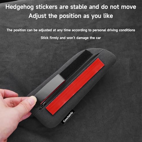 Alcantane Elbow Rest: Memory Foam Support for Car Legs and Knee, Anti-Fatigue - color: black left hand pad