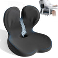 Memory Foam Seat Cushion,Orthopedic Ergonomic Seat Cushions for Tailbone,Sciatica, and Back Pressure Relief,L-Shaped Design & Adjustable Strap,Lumbar Support Pillow for Office,Car,Desk Chair