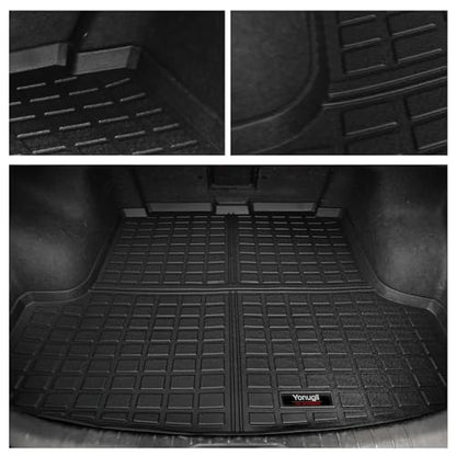 for 2013-2018 Nissan Altima Floor Mats & Trunk Cargo Liner Set All Weather TPE Rubber Mat Black (for 2013-2018 Nissan Altima) - color: 2013-2018 Nissan Altima