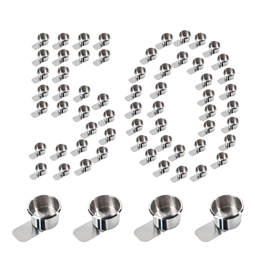 GSE Games & Sports Expert Stainless Steel Cup Holder, Drop-in Cup Holder for Casino Poker Tables, Work Desks, Boats, RVs, Cards & Trucks (Slide Under) - color: Jumbo, style: 50-Pack
