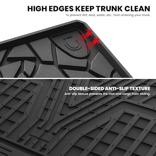 LASFIT Cargo Mat for 2021-2026 Ford Bronco 4-Door TPE Cargo Area Mat Custom Fit Full Coverage Trunk Liner All Weather Protector, Non-Slip