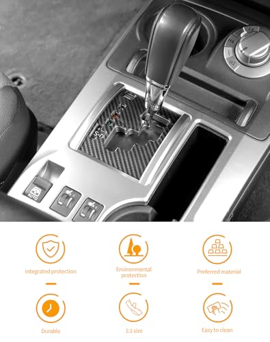 Hoolcar for Toyota 4Runner 2010-2024 LHD Center Gear Shift Panel Cover Trim Interior Accessories,Carbon Fiber - color: Carbon Fiber