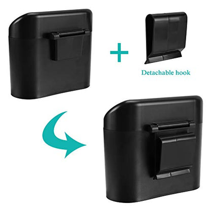 Accmor Car Trash Can with Lid, Mini Auto Dustbin Garbage Organizer with 30 Pcs Plastic Trash Bag, Automotive Garbage Container Bin for Vehicle, Home, Office - color: 1 Black
