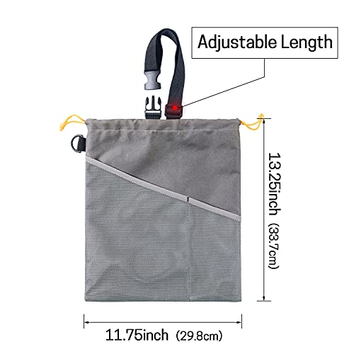 2PCS Car Garbage Can, Hanging Car Trash Bag with Waterproof Leakproof Lining - color: Gray