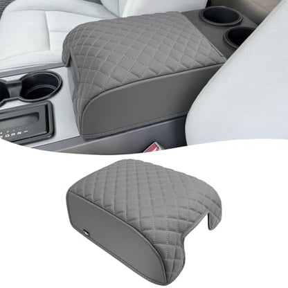 KBH Center Console Armrest Cover for F150 2004-2014, Ford Expedition 2007-2017, Lincoln Mark LT 2006-2008, Middle Console Protector, Vinyl Leather Trim, Gray (Fits Bucket Seat Console Only) - size: Bucket Seat, 2004-2014 F150 etc., Gray