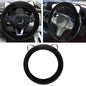Car Steering Wheel Cover, Cute Steering Wheel Protector with Kitty Cat Ears,Fluffy Soft Plush for Winter Warm, Universal Fit 15 inches for Car,SUV, Elastic & Anti-Slip (Black) - color: Black