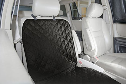 Furhaven Universal Water-Resistant Quilted Single Car Seat Protector - Black, One Size