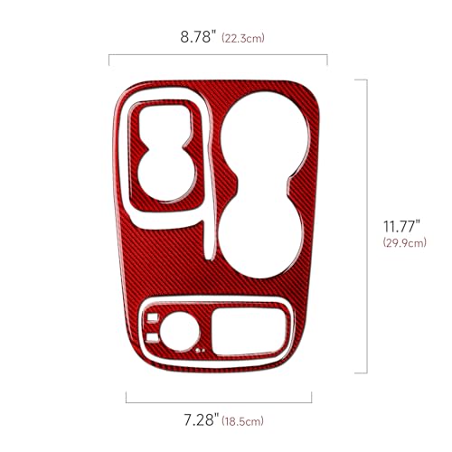 Car Gear Shift Panel Decals for 2014-2017 Dodge Durango Accessories Carbon Fiber Interior Stickers, Knob Style - color: Gear Shift Panel, C