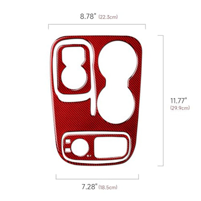 Car Gear Shift Panel Decals for 2014-2017 Dodge Durango Accessories Carbon Fiber Interior Stickers, Knob Style - color: Gear Shift Panel, C