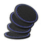 Car Cup Holder Coaster 4 Pack - Non Slip & Shockproof,Flexible PVC Rubber Insert for Car/Truck/SUV/Van (2.75"x0.2") Universal Fit Auto Cup Holders Accessories (Diamond Cup Coaster Blue) - color: Diamond Cup Coaster Blue