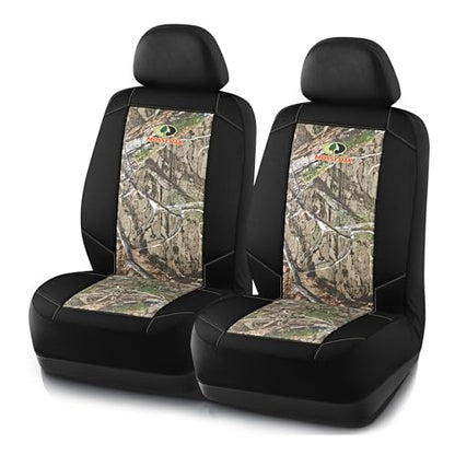 Mossy Oak Camo Seat Covers Low Back - Premium Cotton Twill Car Seat Cover, Airbag Compatible, Universial Fit Most Front Seats - Official Licensed Product - color: Cotton Low Back