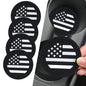 4PCS Car Cup Holder Coasters, 2.75 Inch American Flag Insert Car Cup Coaster, Anti Slip Shockproof Embedded Drink Mat, Car Coasters for Cup Holders, Universal Car Interior Accessories (Black)