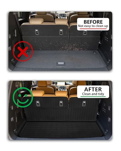 Cargo Liner Compatible with 2025 Armada/Infiniti QX80 Trunk Mat Cargo Mat Back Seat Cover Protector (7/8 Seats)(Backrest Mats+Trunk Mat) - size: FOR 2025 Nissan Armada/Infiniti QX80