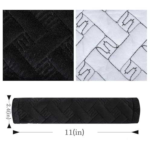 2-Pack Soft Seat Belt Covers Universal Car Shoulder Pad Cushions with Braid Pattern for Comfortable Driving & Bag Strap Protection Black - color: Black