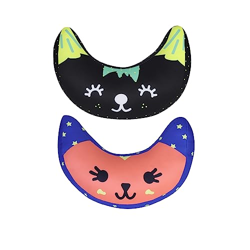 Kids Car Seat Travel Neck Pillow Soft Neck Support Cushion Car Seat Belt Cover Cushion Pillow Car Seatbelt Shoulder Pad Head Neck Support Pillow Seat Strap Pillow for Car Airplane Pushchair Travel - color: Blue+black