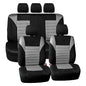 FH Group Full Set 3D Air Mesh Car Seat Covers - Universal Fit, Low Back Seat Cover, Airbag Compatible, Split Bench Rear Seat, Washable Seat Cover for SUV, Sedan, Gray - color: Gray, style: Full Set
