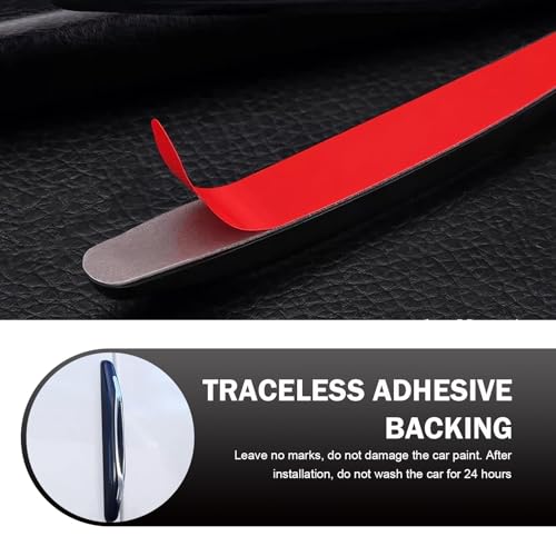 4PCS Car Door Edge Guards, Anti-Scratch Auto Side Door Edge Guard Trim Strip, Self Adhesive Vehicle Doors Protector Bumper Guard, Universal Auto Exterior Accessories (Black)