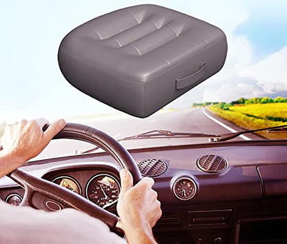 Adult Booster Seat Cushion/Car Seat Cushions for ShortPeople/Effectively Increase The Field of View by 12cm/4.7in,Back Fatigue Relief Adult Booster Chair Cushion Angle Lift Big Seat Cushion/Grey - color: Dark Grey