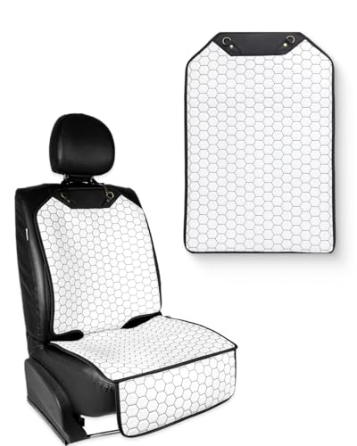 Set Seat Back Organizer & Car Seat Protector Hexy Waterproof & Non-Slip Protector for Child Car Cushion for Leather and Fabric Seats (White Set 2) - color: White Set 2