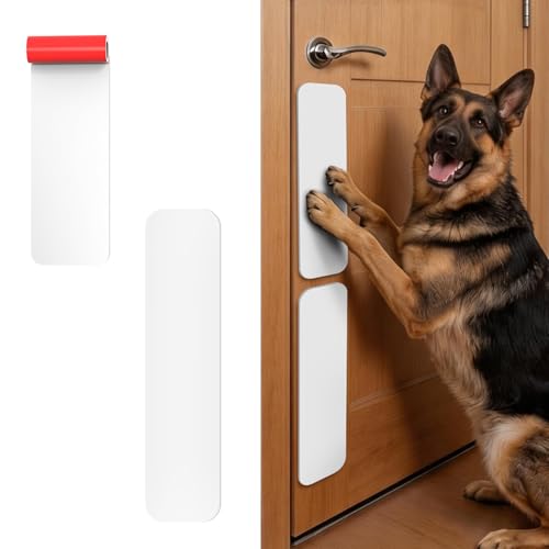 Silicone Door Kick Plate,Dog Door Protector from Scratching,Door Scratch Protector for Pets,Soft Cuttable Pet-Friendly Door Guard for Bottom of Door, Interior & Exterior Door Use (White, 4x14 inch) - color: White, size: 4x14 inch