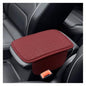 Leather Car Center Console Cover, Anti-Scratch Auto Middle Console Protective Cushion with 2 Storage Bags, Universal Waterproof Vehicle Armrest Pad Accessory for Sedan, SUV, Truck (Burgundy) - color: Burgundy