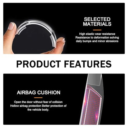 4 PCS Car Door Edge Guards, Anti-Collision Car Door Protector Strip, Self-Adhesive Cars Side Edge Bumper Guard, Universal Door Guards for Cars, Suvs, Trucks (Black)
