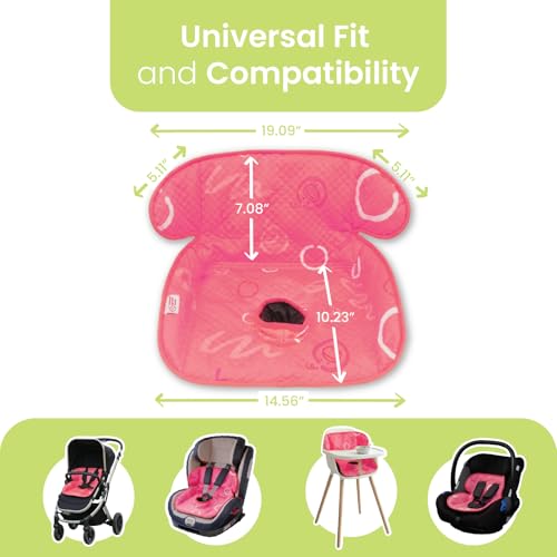 Piddle Pad 2-Pack, Potty Training Car Seat Protector, Toddler Car Seat Cover & Stroller Protector, Machine Washable Waterproof Car Seat, Anti-Slip, Universal Fit (Pink) - color: Pink