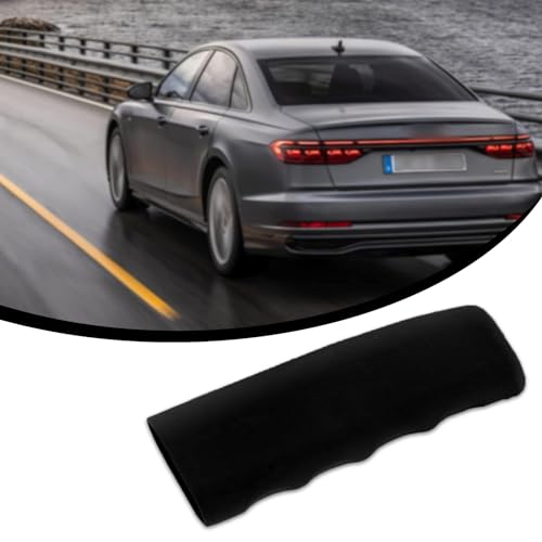 QODOLSI 1 PC Car Handbrake Handle Cover, 4.8" x 1.65" x 1.41" Silicone Wavy Anti-slip Parking Brake Covers, Universal Protective Accessories, Compatible with Cars, Trucks, Vans, SUVs (Black)