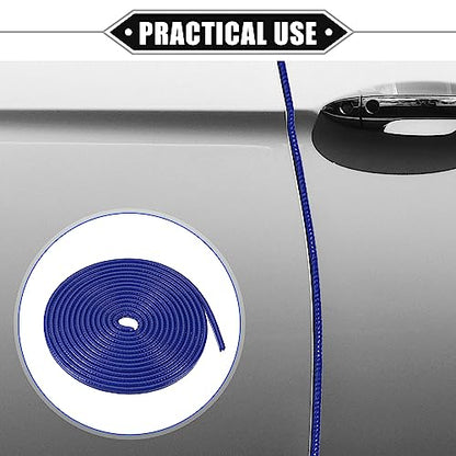 Vehicle Door Edge Guard, 16.4ft U Shape Rubber Edge Trim Seal Strip Protector Universal for Car Truck ATV Boat Multifunctional No Glue PVC Iron Blue - color: Blue