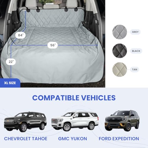 4Knines SUV Cargo Liner for Dogs – Dog Trunk Cover – Heavy-Duty, Waterproof Pet Seat Protector – Durable Cargo Liners for Dogs – USA-Based Company - Extra Large (Tan) - color: Tan, size: Extra Large