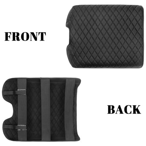 Center Console Cover Pad for Dodge 2013-2018 RAM 1500 & 2013-2025 RAM 1500/2500/3500 Classic Model Accessories (Only for Jump Seat Console) Leather Material Interior Armrest Cover