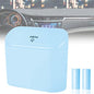 Car Trash Can, Mini Car Bin with Lid 2 Trash Bag Blue, Cute Car Accessories for Storage and Organization，Small Trash Can for car，Bedroom and Office - size: Car Trash Can - Blue with 2 Trash Bags