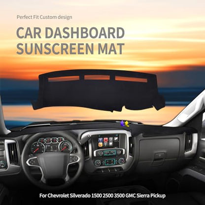2007-2013 Toyota Corolla Instrument Panel Mat, Instrument Panel Covered with Carpet Pad Anti-Slip Instrument Panel Covered with Sun Glare UV Protector Black