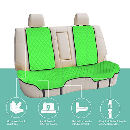 FH Group Car Seat Cushion Neosupreme Automotive Seat Cushions - Universal Fit, Rear Car Seat Cushion, Car Seat Cushions with Non-Slip Silicone Backing for SUV, Sedan, Van Rear Set Green - color: Green, style: Rear Bench