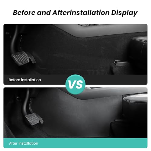 2025 2026 Model Y Juniper Center Console Anti-Kick Protection Mats 5PCS TPE Suede Panel Protector Cover of Center Console for Model Y Refresh Juniper (Premium/Performance)-NO for (Standard)