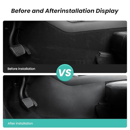 2025 2026 Model Y Juniper Center Console Anti-Kick Protection Mats 5PCS TPE Suede Panel Protector Cover of Center Console for Model Y Refresh Juniper (Premium/Performance)-NO for (Standard)