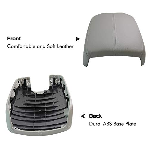 A ABIGAIL Center Console Armrest Cover Repacement Compatible with 2008 2009 2010 2011 2012 Honda Accord Auto Leather Suture Console Lid Cover Replacement (Gray) - color: Gray