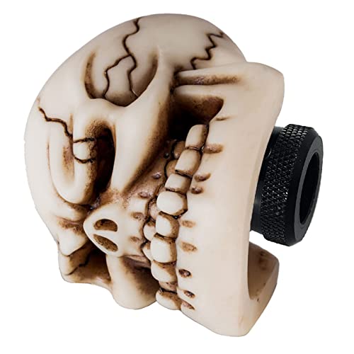 Skeleton Shifter Knobs Skull Gear Lever Handle Car Shift Head Fit Most Manual Automatic Transmission, Beige - color: Beige