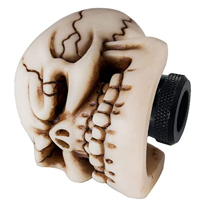 Skeleton Shifter Knobs Skull Gear Lever Handle Car Shift Head Fit Most Manual Automatic Transmission, Beige - color: Beige