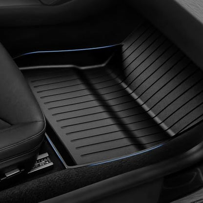 OEDRO Floor Mats Fits for Tesla Model Y 5-Seater 2024-2020 Custom Fit All Weather TPE Automotive Interior Cargo Liners Trunk Mats Accessories for Model Y (NOT for Model Y Juniper) 6 Pcs Mats Set - style: 2020-2024 Model Y 5-Seater