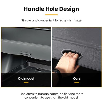 Cargo Cover for Honda CRV 2026 2025 2024 2023, Retractable Cargo Trunk Cover for Honda CRV 2023-2026 (Leather - Extension & Straps) - style: Leather - Extension & Straps