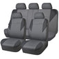 CAR PASS Ultrasonic Embossing Cloth Universal Seat Covers-Breathable Car Seat Cover with 5mm Composite Sponge Inside,Airbag Compatible,2zipper Bench for Sedan,SUV,Truck(Charcoal Gray,Full Set) - color: Charcoal Gray