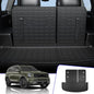 Cargo Mat Compatible with 2020-2025 Kia Telluride (Not for 2027) Cargo Liner Trunk Mat TPE All Weather Back Seat Cover Protector 2024 Telluride Accessories (Trunk Mat with Backrest Mat) - color: Trunk Mat with Backrest Mat