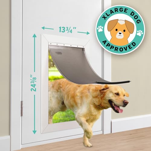 PAC11-11040 Dog Door Replacement Flap | Heavy-Duty PVC Material | 24 3/8" x 13 3/4" XL Size, BPA-Free & Weatherproof - size: Extra Large